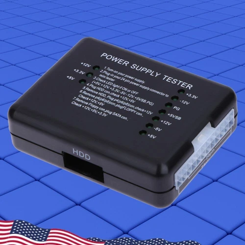 20/24 Pin PC Computer Power Supply Tester Checker with 20/24 Pin for PC Computer