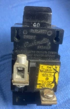 1 ..ONLY......40 Amp PUSHMATIC P240 ITE Bulldog 2 Pole Circuit Breaker