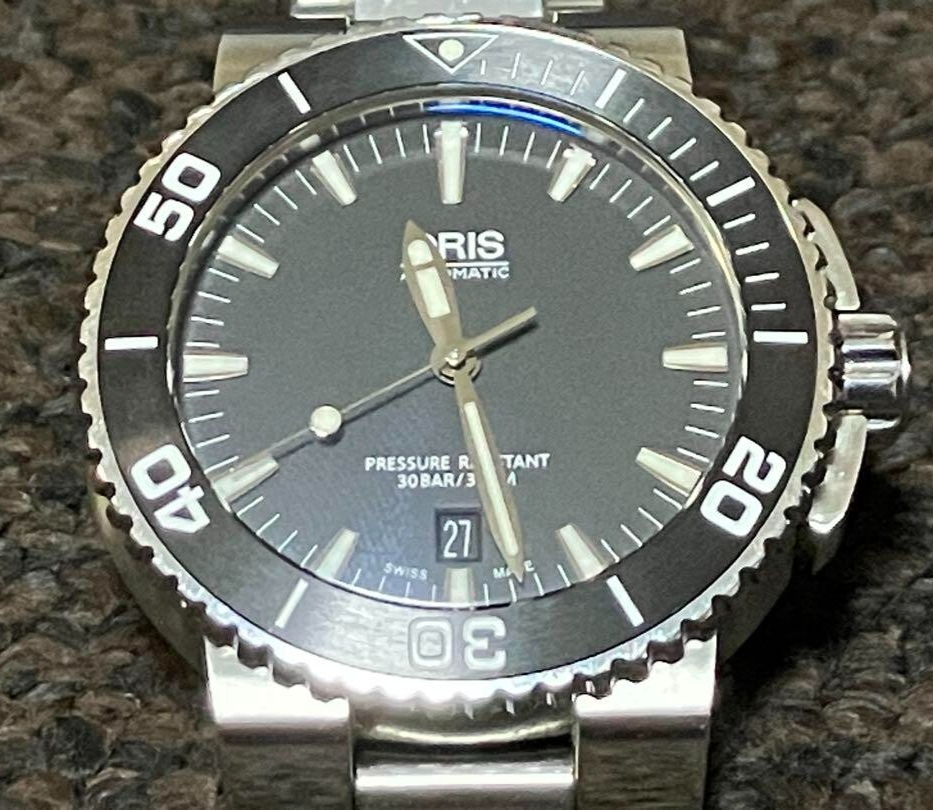 ORIS Aquis 7653 Date Black Dial Automatic Men's Watch from JP