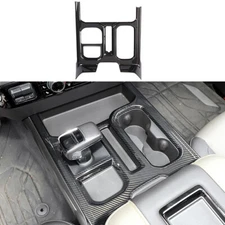 Carbon Fiber Gear Shift Box Panel Decor Trim Cover for Chevrolet Silverado 2022+