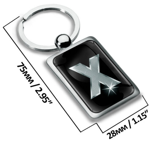 A - Z Alphabet Letter Initial Metal Keyring Keychain with Giftbox Key Ring Chain - Foto 59 di 64