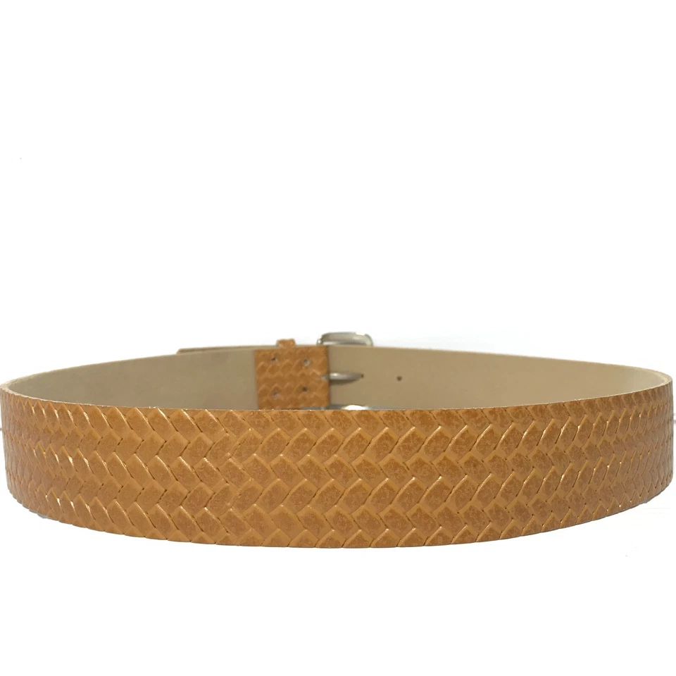 Mujer Cinturón XS Marrón De Colección Repujado Ancho Informal Vestido Jeans Vestido Damas Foto 4 de 4