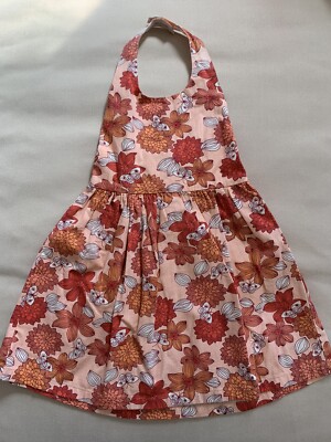 NWT Ann Taylor Loft Girls Size 3 Coral Peach Floral Butterfly Halter Dress  | eBay