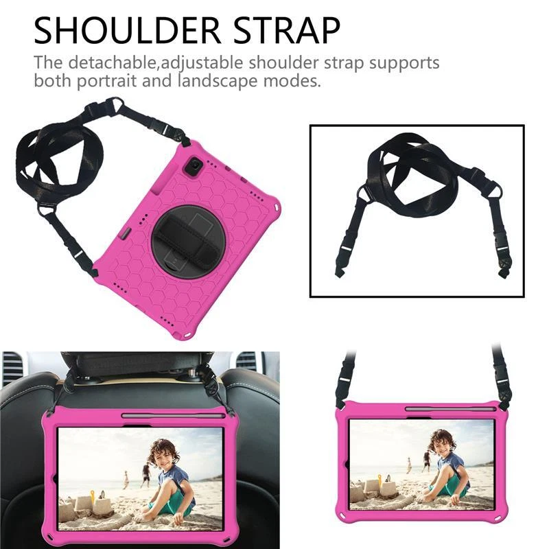Kids Case For Samsung Tab S6 Lite 2024 S6 A7 S5E Shockproof Tablet Strap Cover - Image 4 of 4