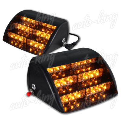18 LED AMBER TRUCK EMERGENCY WARNING DASHBOARD FLASH STROBE LIGHT UNIVERSAL 1