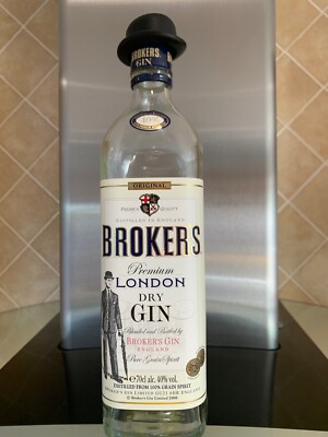 Broker's Premium London Dry Gin - leere Flasche
