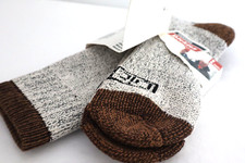 Dickies Men's Size 6-12 Brown Steel Toe Thermal Cotton Crew Socks NEW