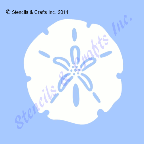 3 1/2" SAND DOLLAR STENCIL NAUTICAL SEA OCEAN MARINE BEACH PAINT TEMPLATE NEW - Picture 1 of 1