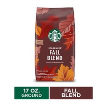 NIB 17oz Starbucks Fall Blend Ground Coffee Cinnamon Brew Father B0122 FreeShip