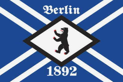 Fahne Flagge Berlin 1892  20 x 30 cm Bootsflagge Premiumqualität