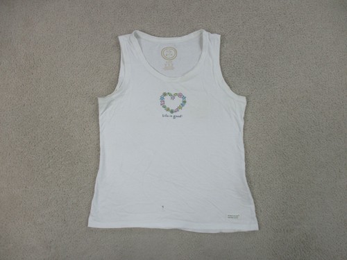 Life Is Good Shirt Women Medium White 