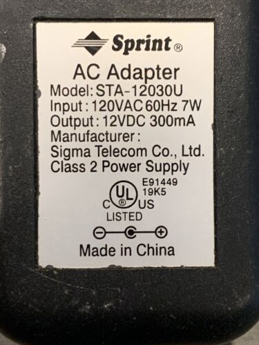 Sprint STA-12030U Classe 2 Alimentatore Uscita 12VDC 200mA Adattatore Trasformatore - Foto 2 di 4