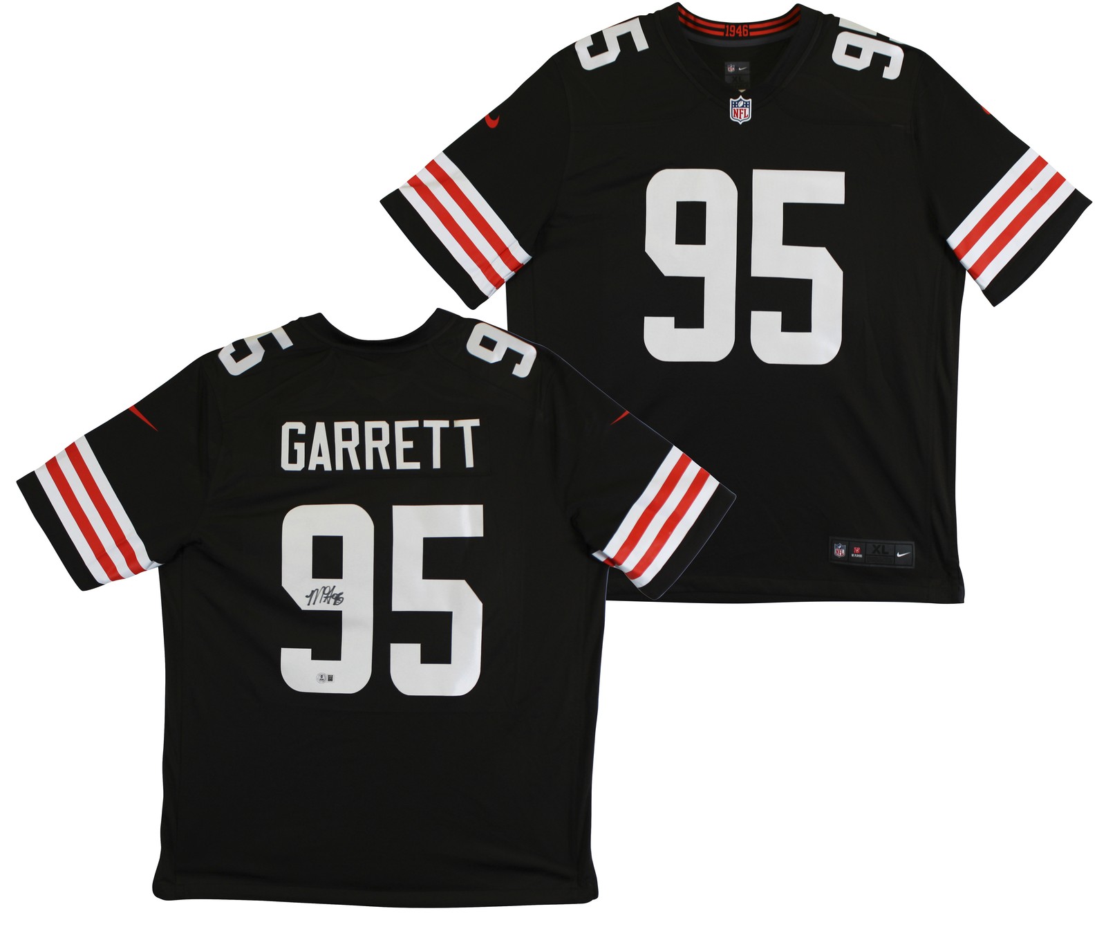 Myles Garrett Autographed Signed Cleveland Browns Browns Authentic Brown Nike Limited Jersey BAS Witnessed 