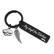 Pet Memorial Gift Loss of Cat Keychain Sympathy Gift In Memory of Cat Pet Gif...