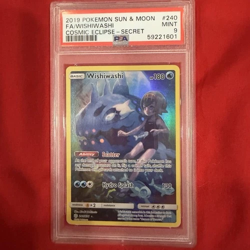 Wishiwashi 240/236 Sun & Moon Cosmic Eclipse Secret Rare PSA 9 MINT