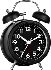 Loud Alarm Clock for Heavy Deep Sleepers,3 Inches Analog Metal Twin Bell Clocks