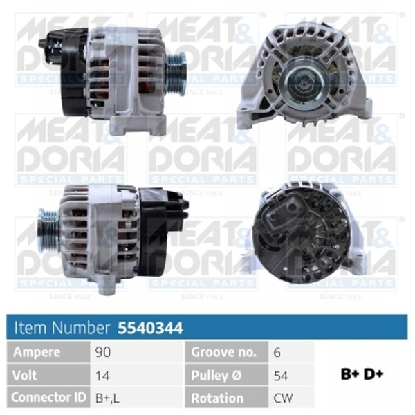 Meat & Doria Lichtmaschine Generator Lima 5540344 14V FüR Ford KA RU8 Fiat Panda-image