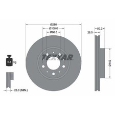 Disque de frein Volvo S70
