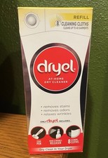 dryel Dry Cleaner 8 CLOTHS Refill Kit Stain Pen Spray UP TO 40 Garments At Home