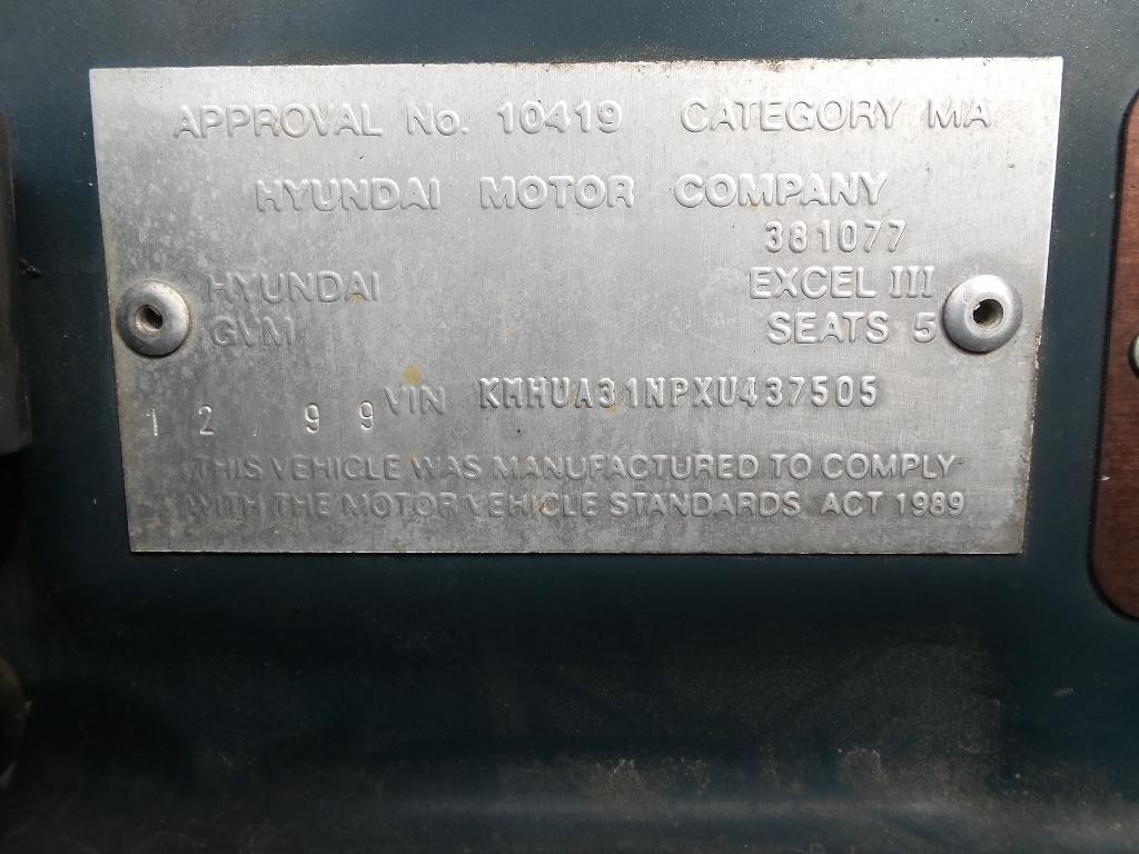 1999 Hyundai Excel AIR FLOW METER 1.5 G4E X3 07/95-09/00 95 96 97 98 99 00 image 5