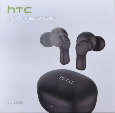 HTC TWS2 earbuds with Bluetooth 5.1, USB-C, and 32-hour battery life.  NEW blk