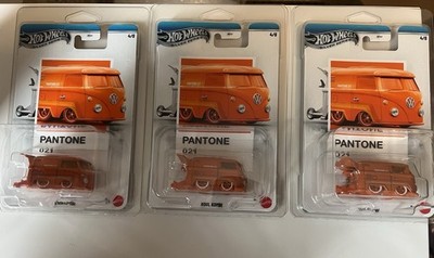 LOT OF 3 Kool Kombi 2026 Hot Wheels  PANTONE Orange 021,  Silver Series Case 4/6