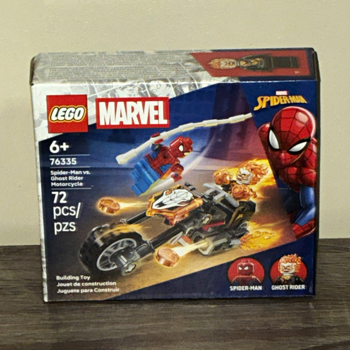 LEGO Marvel 76335 Spider-Man vs Ghost Rider Motorcycle NEW SEALED 72 Pc