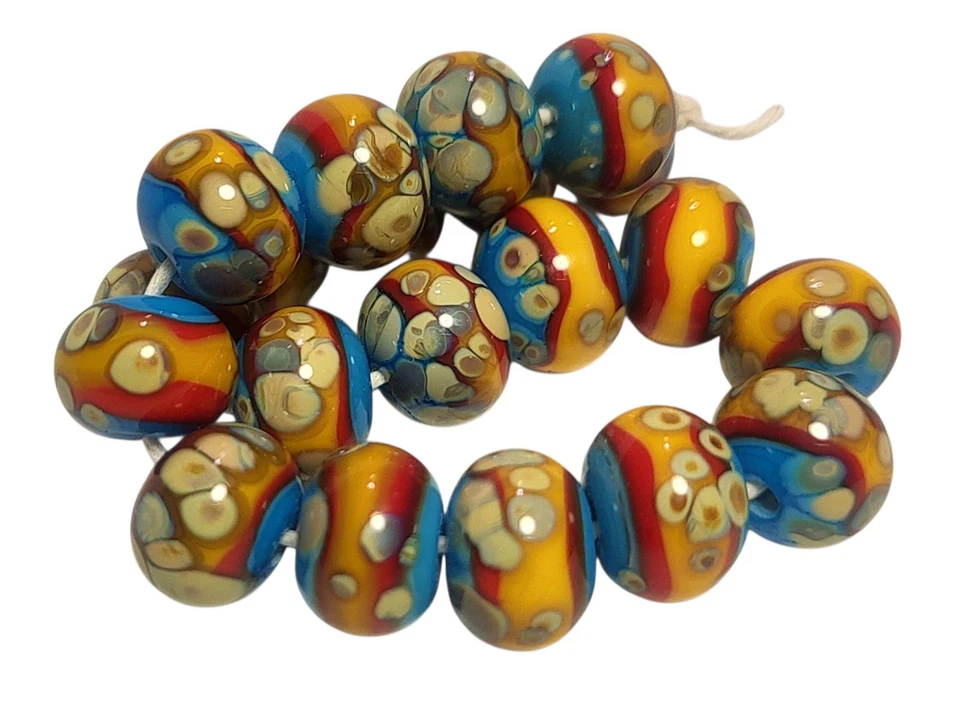 Cuentas de Murano Navajo Sun Hechas a Mano Hechas a Mano Foto 3 de 4