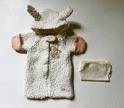 Vintage Cabbage Patch doll Sheep Lamb White Pink Hooded Sleeper and Underwear