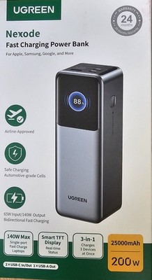  UGREEN 200W Nexode 25000mAh Smart Power Bank PD3.1 FastCharge
