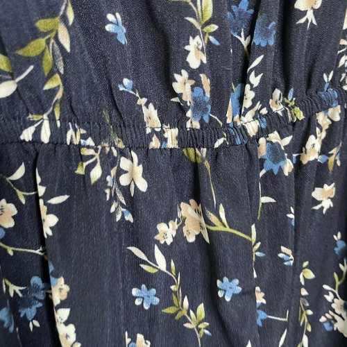 Women's NWT Bailey's blossom romper XS deep navy floral sleeveless tank wide leg - Picture 8 of 13
