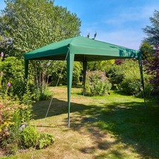 Pop Up Gazebo 3m x 3m Outdoor Garden Marquee Easy Up Green With Bag Seconds
