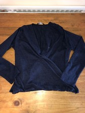 Long Tall Sally Blue Wrap Style Front Jumper Size 16