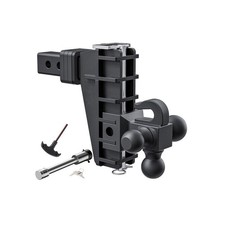 Adjustable Trailer 2/3Head Ball Hitch 2" Receiver 6"Drop 20000Lb Manganese Steel