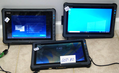 LOT OD 3 Getac F110 G2 Tablet PC i5-5200U 2.2GHz 4GB 128 SSD AS-IS NO RETURN.