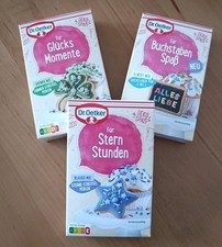 Dr. Oetker Zucker-Deko Set Gl&uuml;cksmomente Sternstunden Buchstaben Spa&szlig; Neu OVP