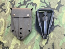 1990 Desert Storm Army Surplus Entrenching E Tool Shovel & ALICE Carrier Pouch