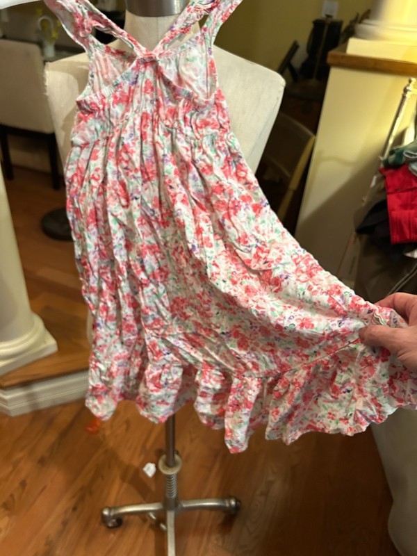 Girls Cherokee dress size 4T floral. elastic waist. FREE ship