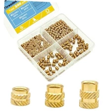 240Pcs M2 Threaded Inserts,Female Thread M2x2x3.2,M2x3x3.2,M2x4x3.2(240Pcs)