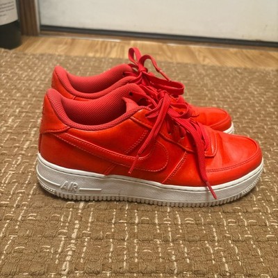 Nike Air Force 1 UV Patent Siren Red Youth Size 7 PRE-OWNED