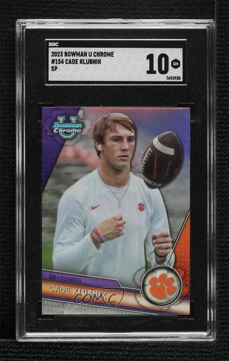 2023 Bowman U Chrome Image Variation SP Cade Klubnik #154 SGC 10 GEM