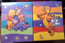 2004 Disney 2 Mini Photo Storage Boxes With Pooh, Tigger, Eryore, And Piglet