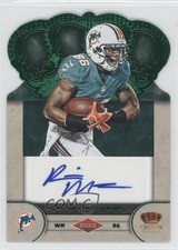2012 Crown Royale Rookie Signatures Green 3/49 Rishard Matthews #80 Auto 0f8