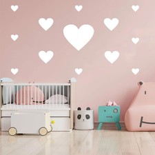 Heart Wall Decals for Wall Decoration - 97pcs Mixed Heart Stickers for Nurser...