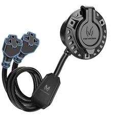 5-in-1 AC Port Plug 20A 125V, Dual 20"Inch Extension Cords Electrical Receptacle