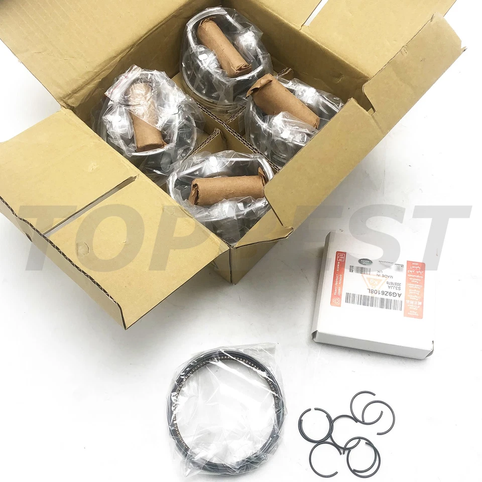 4 X KIT DE PISTONES Y ANILLOS AG9Z6108L para LAND ROVER DISCOVERY RANGE ROVER FORD 2.0T Foto 2 de 4