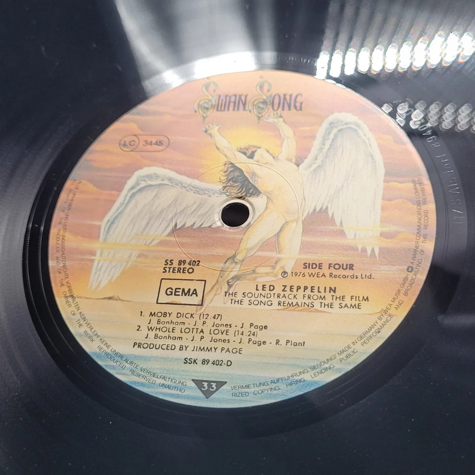 Led Zeppelin Song Remains the Same Record Album Vinyl Germany Import - Image 4 of 4