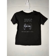 ACDC Kids Unisex 2T Band T Shirt Short Sleeves Graphic Tee Black