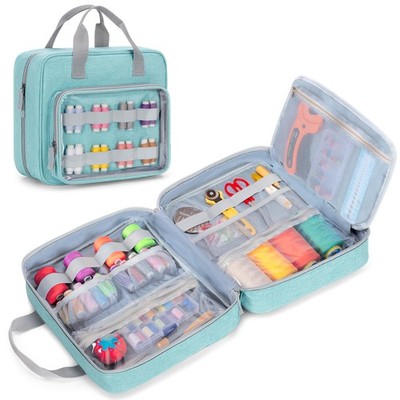 LUXJA Sewing Storage Organizer with Folio Open Design, Sewing Organizer Bag w...