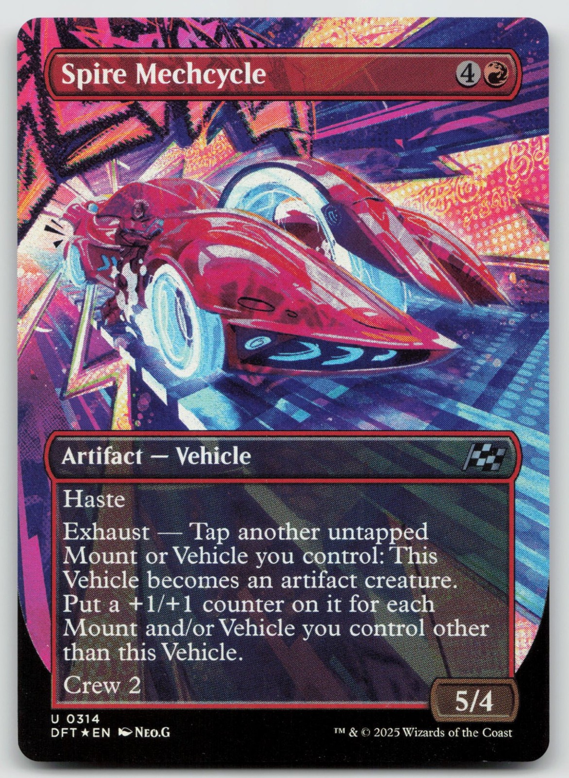 Spire Mechcycle (Borderless) [DFT - 314] - NM [Foil] MTG
